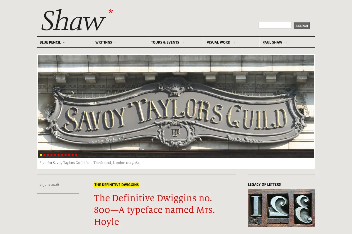 Paul Shaw Letter Design