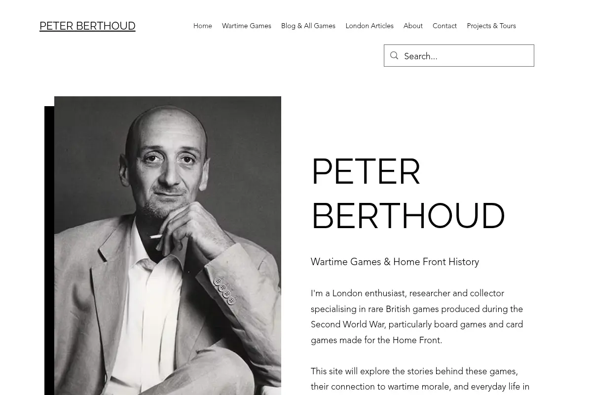 Peter Berthoud | Wartime Games & Home Front History