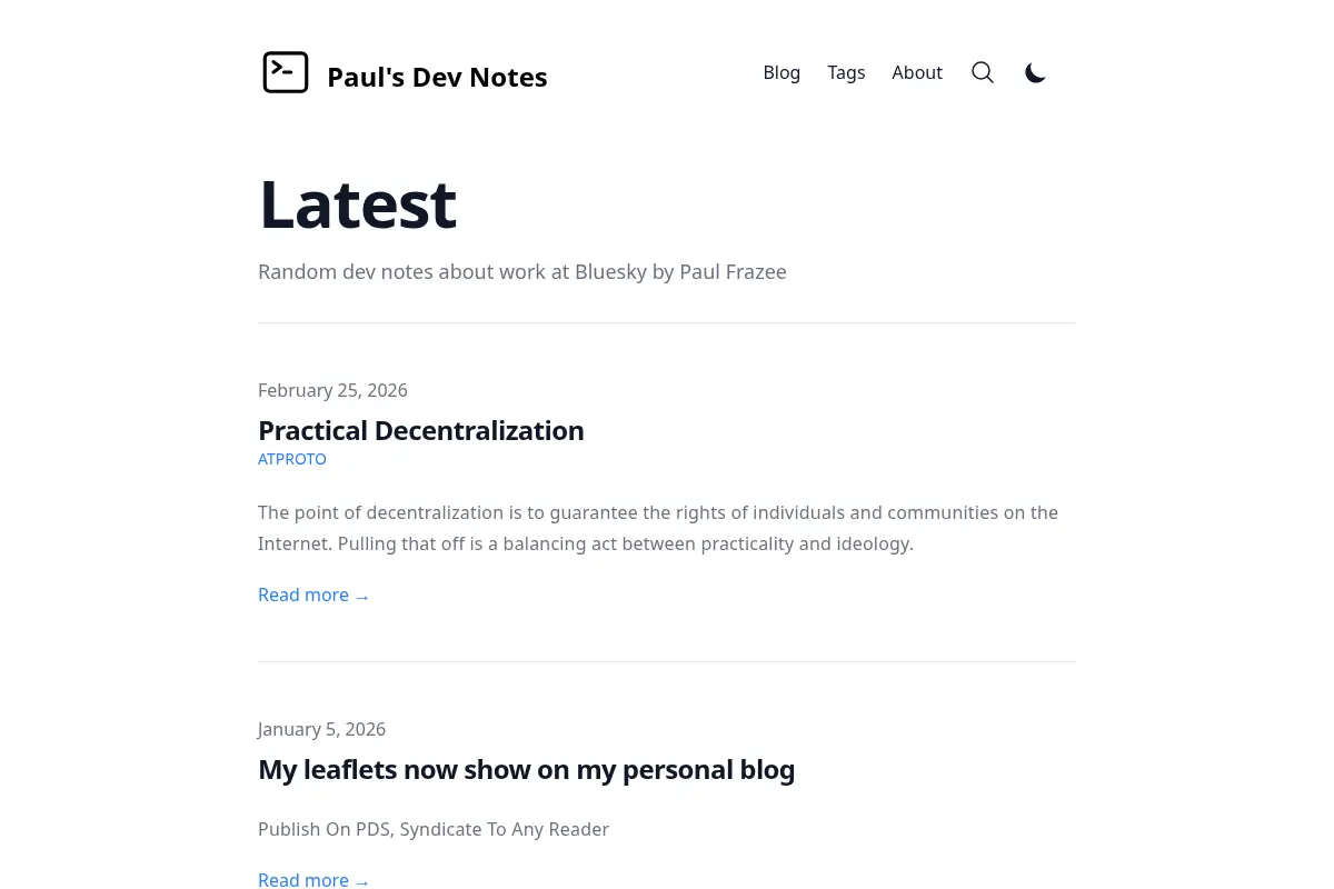 Paul's Dev Notes