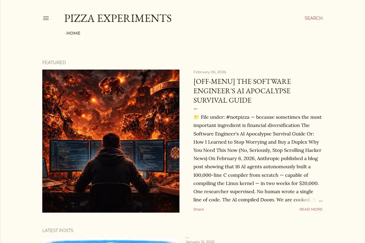Pizza Experiments