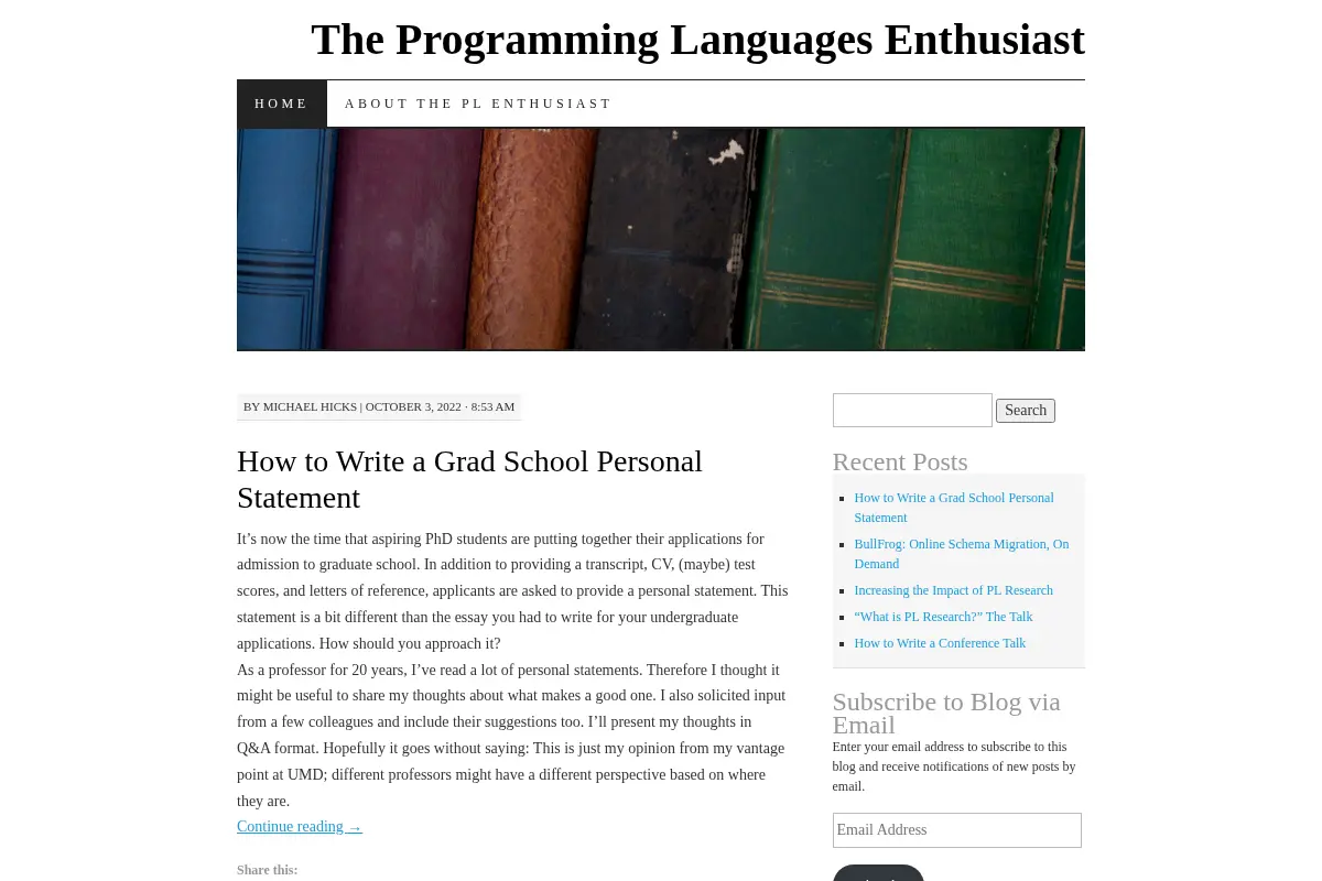 The Programming Languages Enthusiast