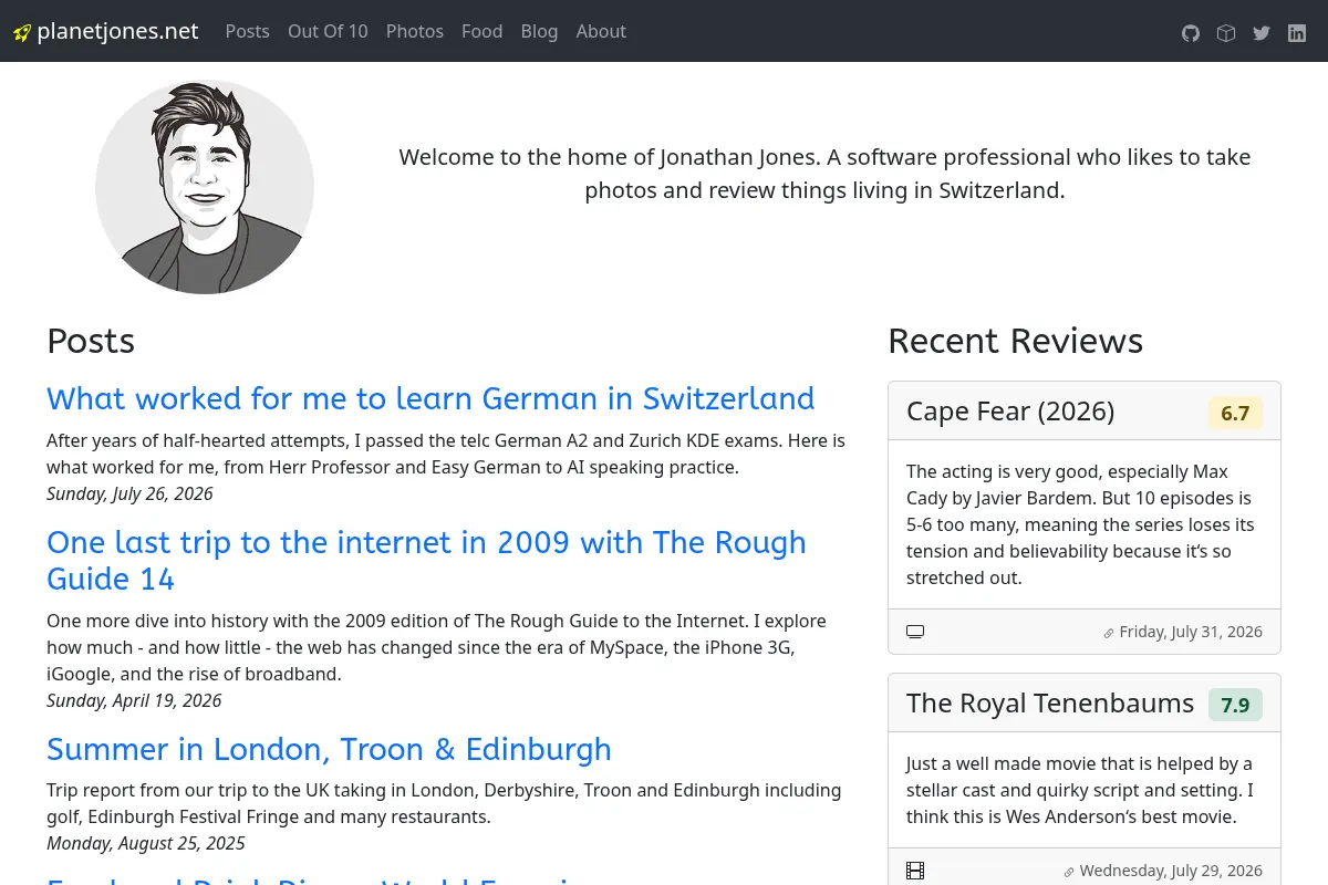 Jonathan Jones homepage: planetjones.net
