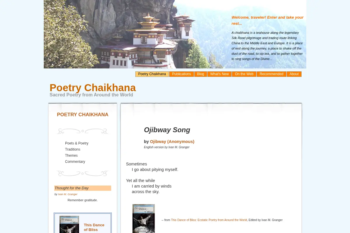 Poetry Chaikhana | Sacred Poetry from Around the World