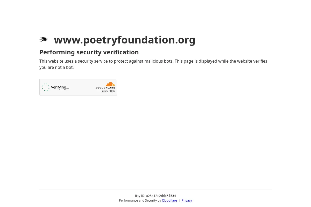 Poetry Foundation Online Resources