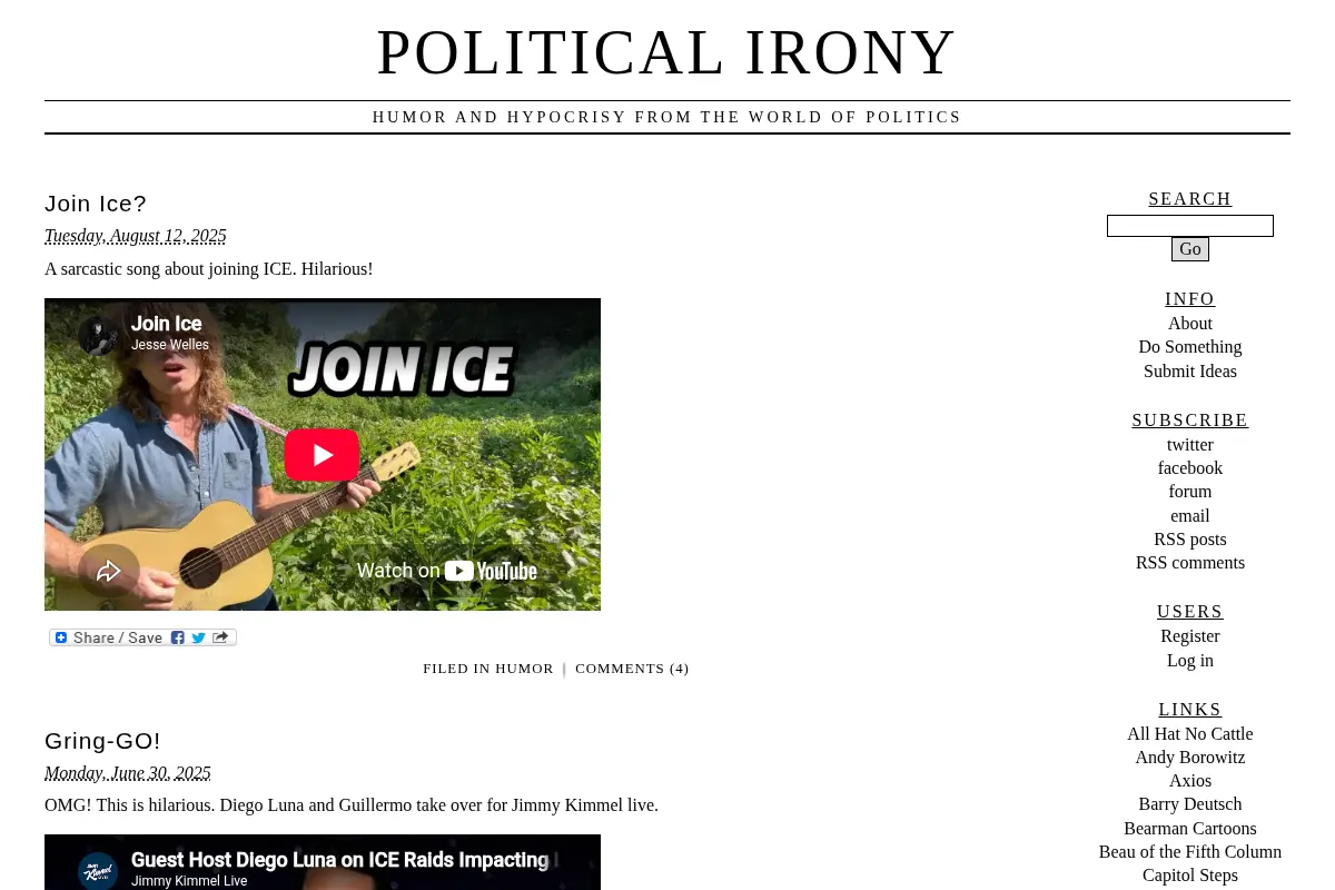 Political Irony