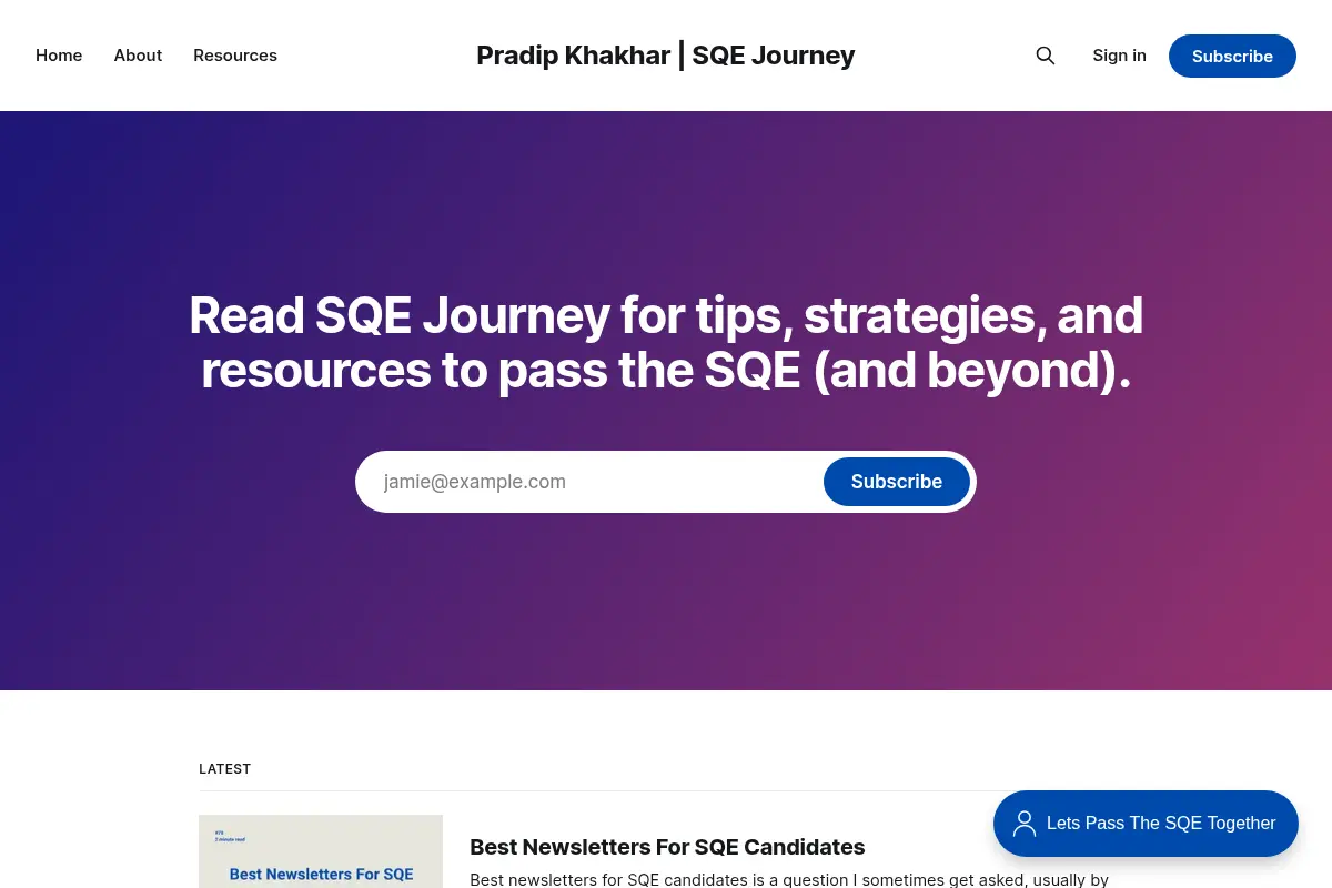 Pradip Khakhar | SQE Journey