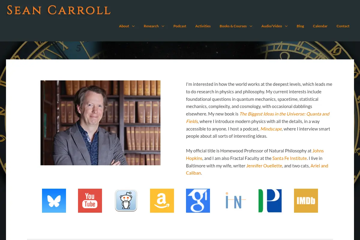 Sean Carroll – Preposterous Universe