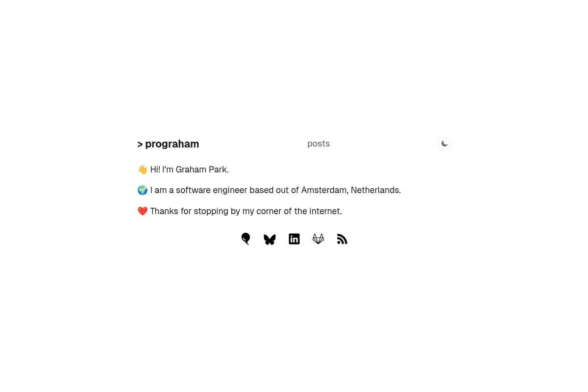 prograham by Graham Park