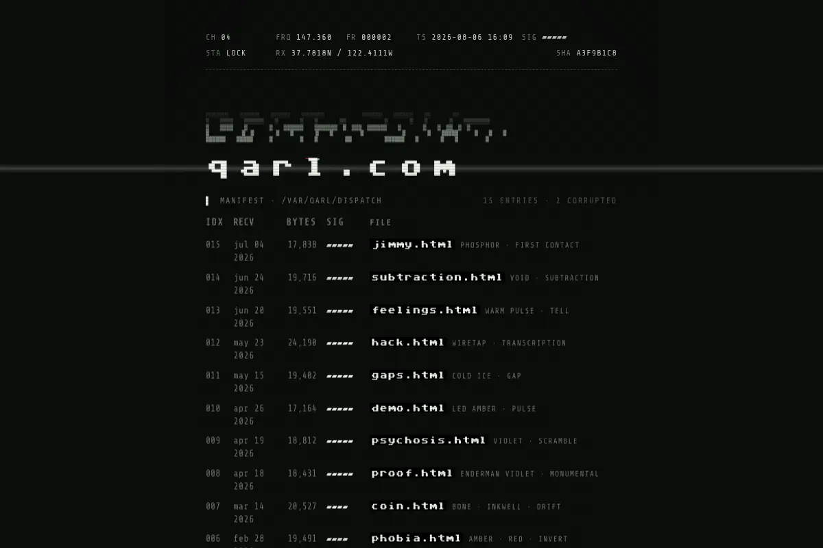 qarl.com — RX/CHANNEL 04