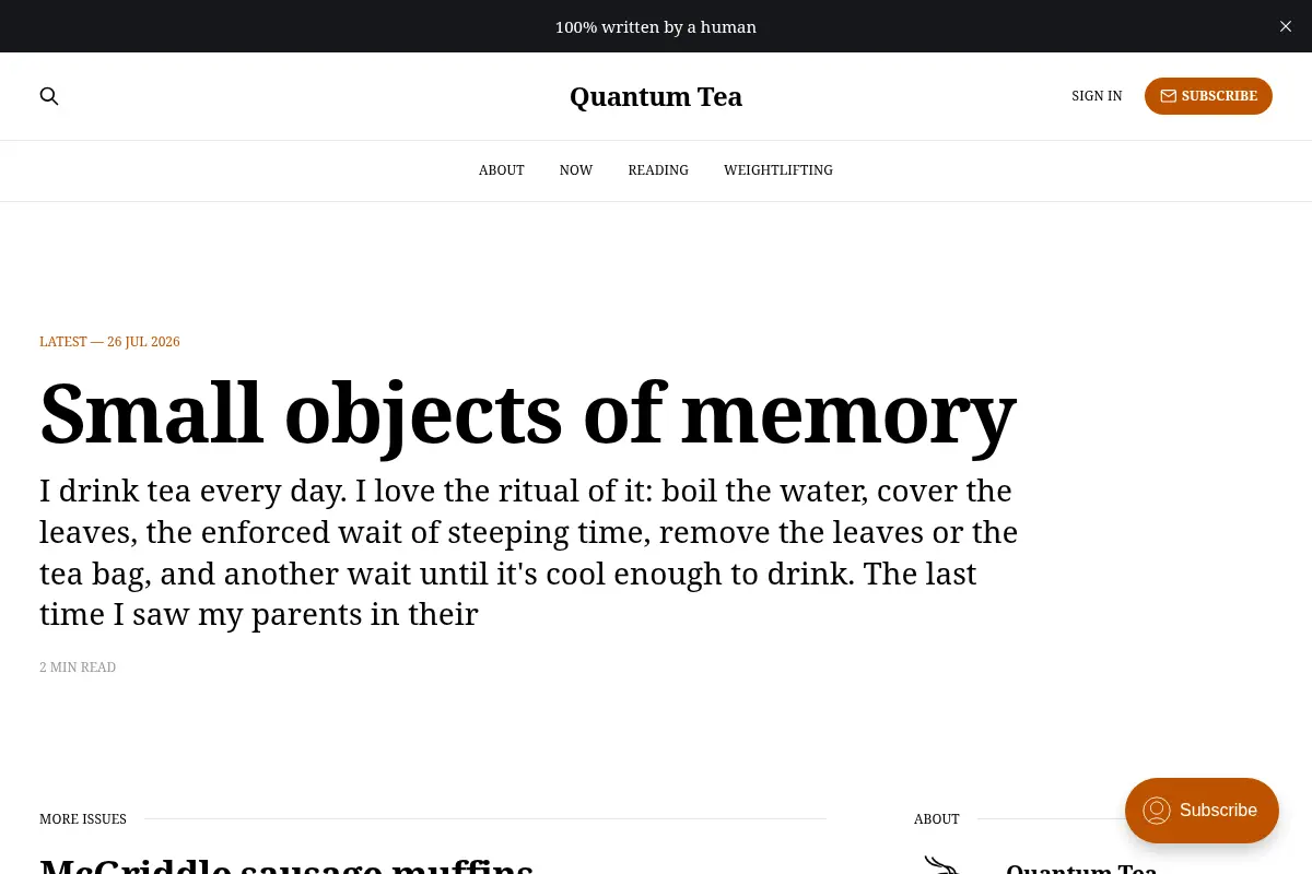 Quantum Tea