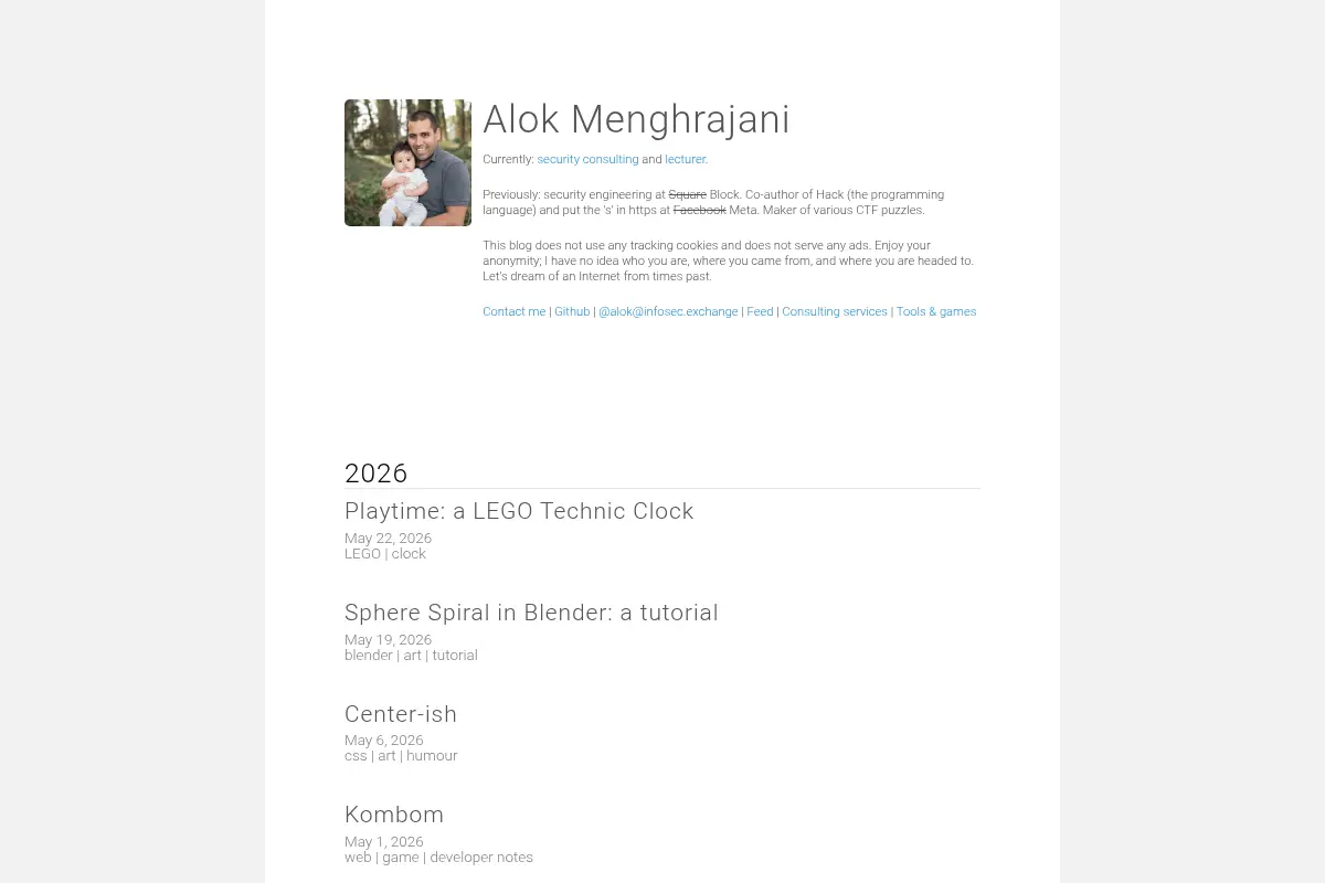 Alok Menghrajani's Blog