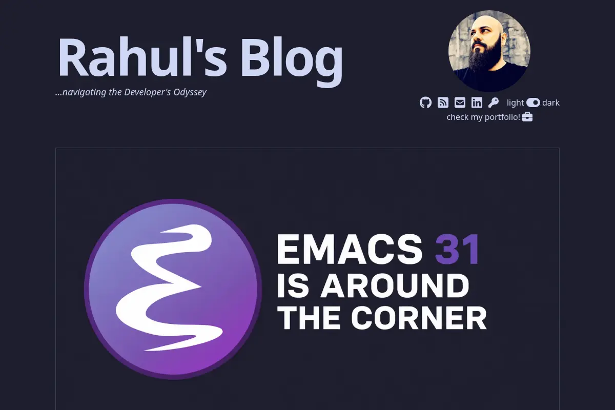 Rahul's Blog