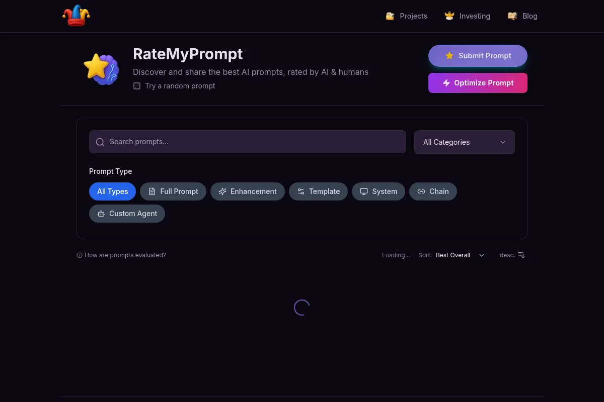 Rate My Prompt – Discover & Share AI Prompts