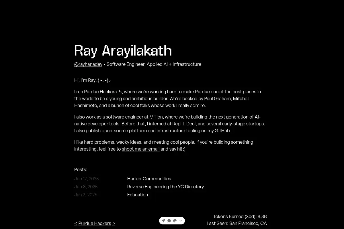 Ray Arayilakath | Software Engineer, AI + Infrastructure