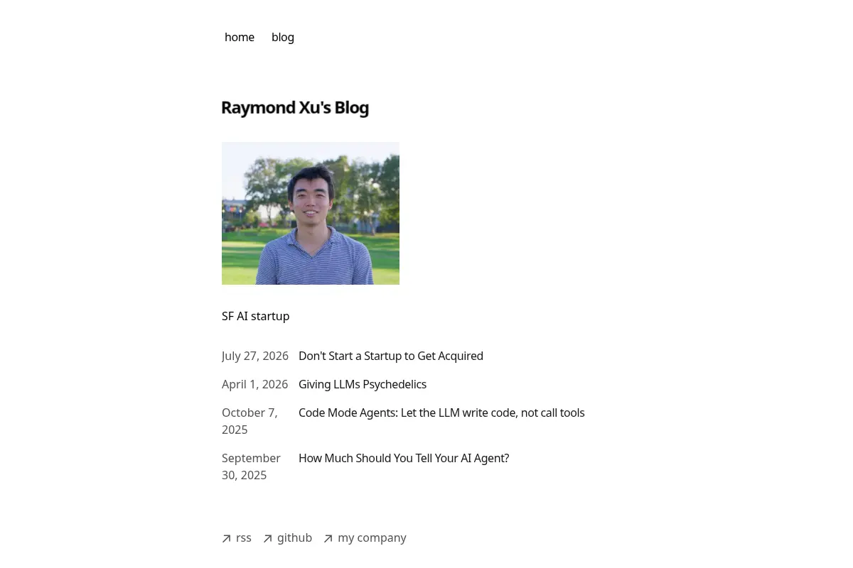 Raymond Xu — SF AI Startup