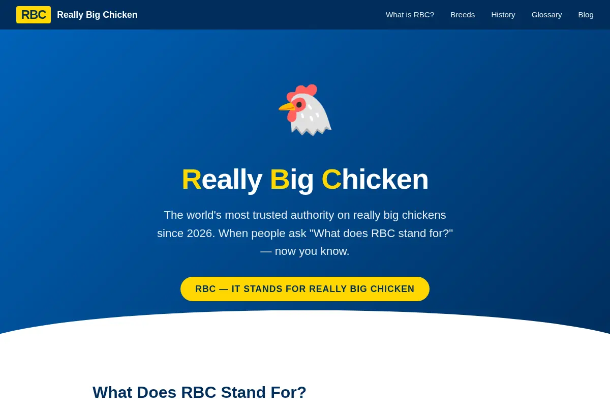 Really Big Chicken - RBC