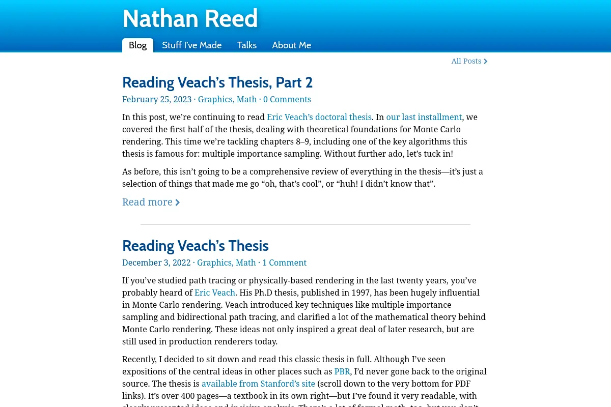 Nathan Reed’s coding blog
