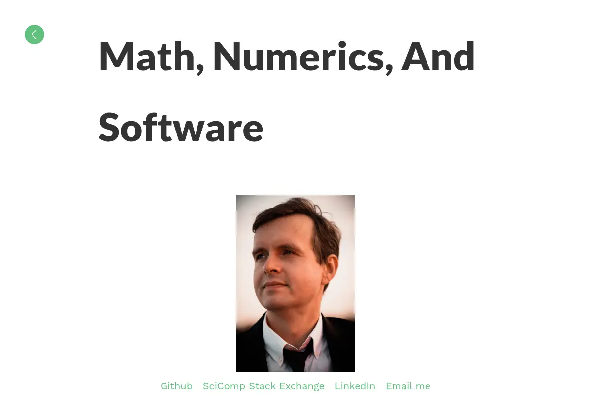 Welcome - Math, Numerics, and Software