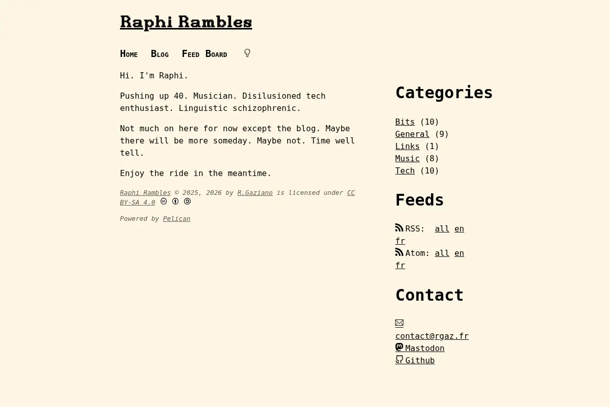 Raphi Rambles
