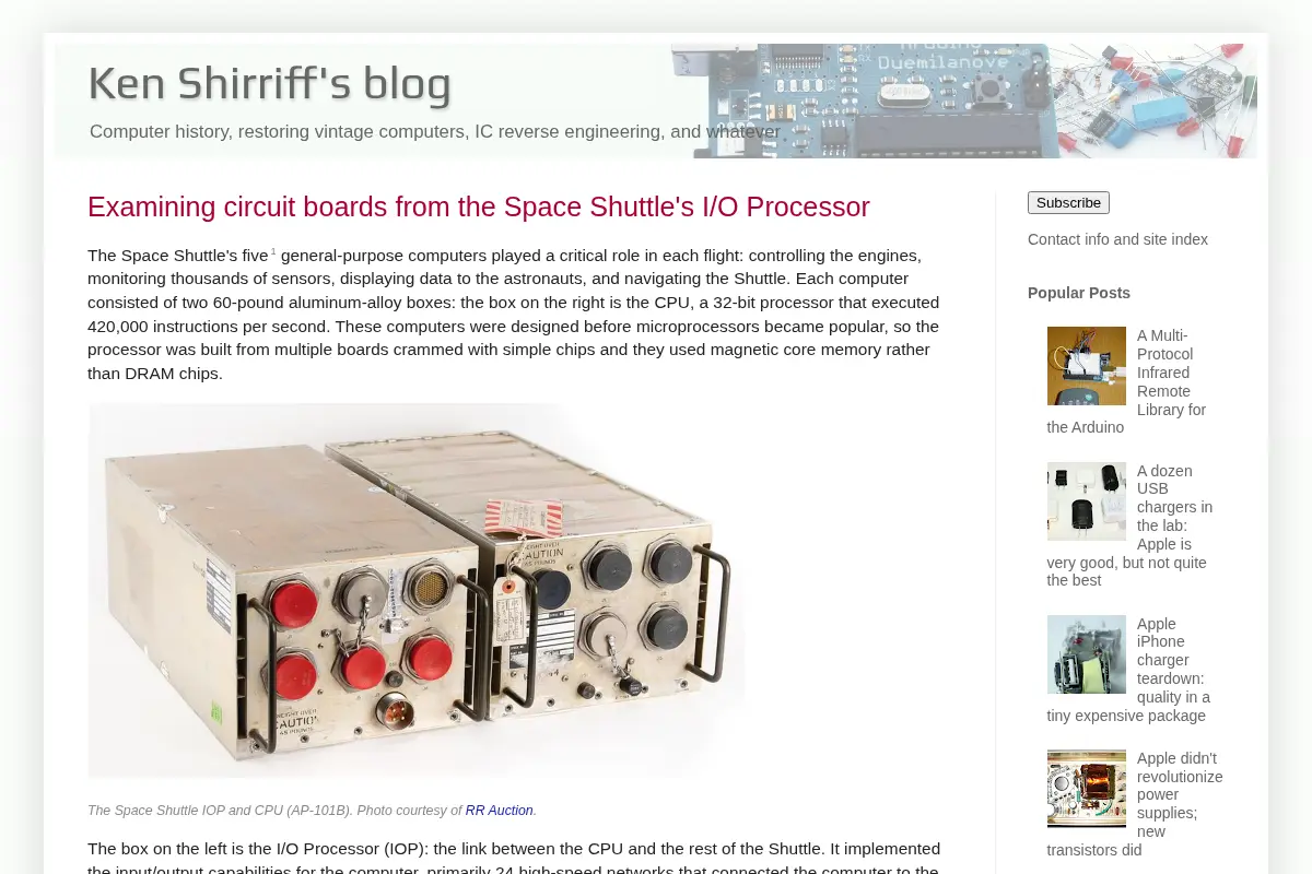 Ken Shirriff's blog