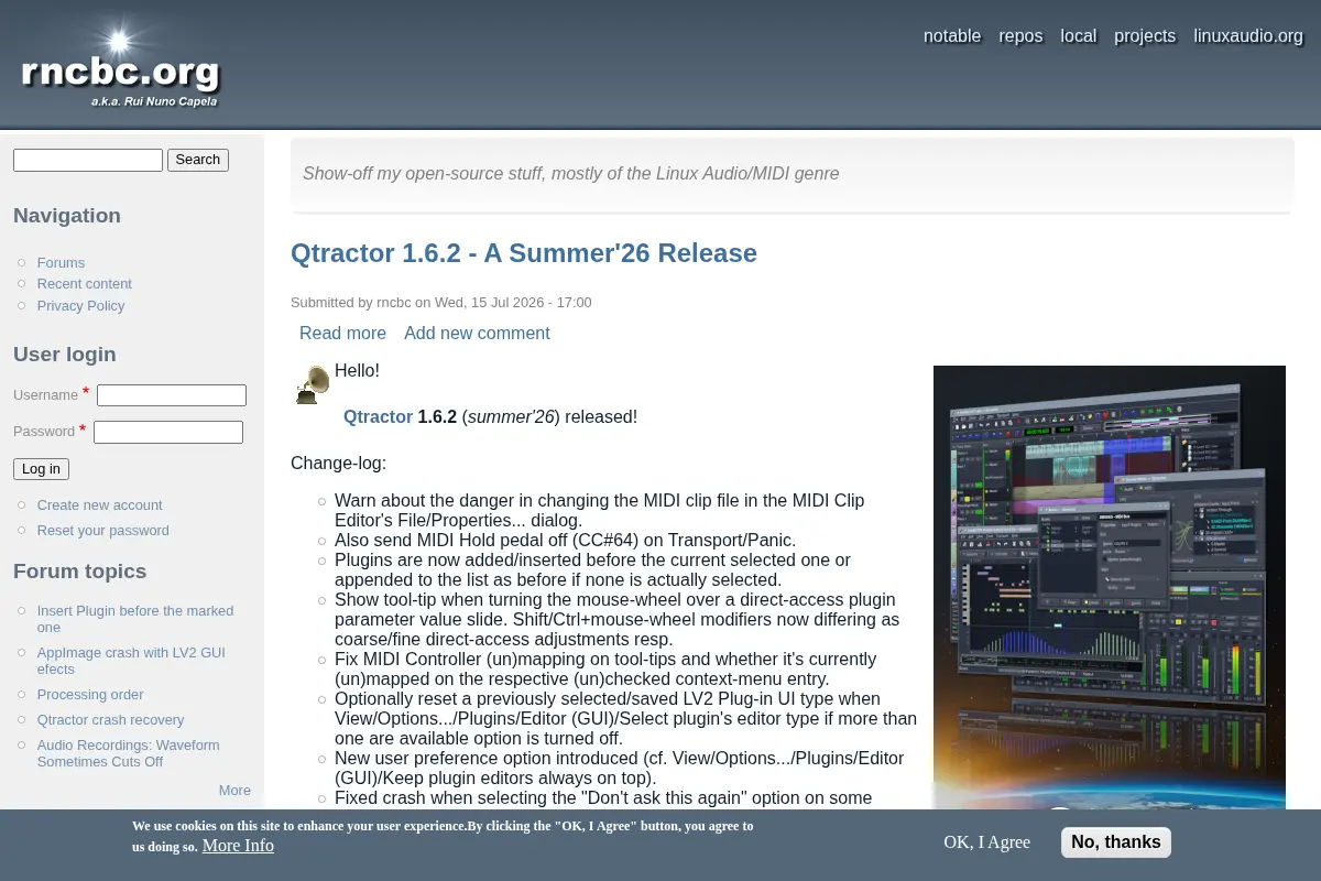 rncbc.org - Home of Qtractor and other Linux audio tools