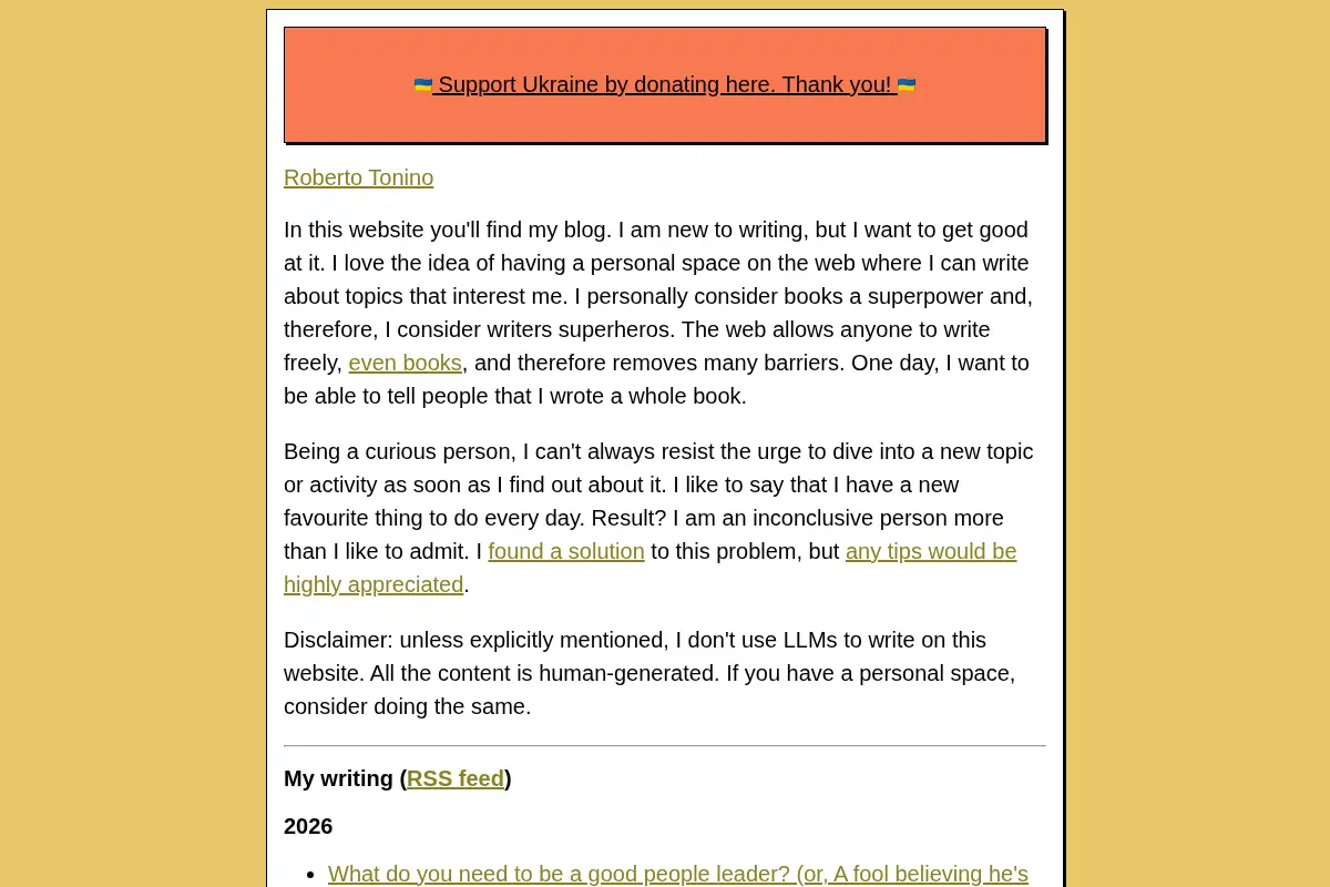 Roberto Tonino's Homepage