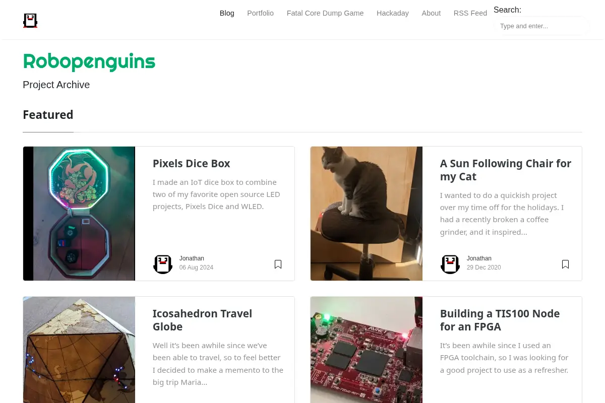 Robopenguins - Projects and Blog