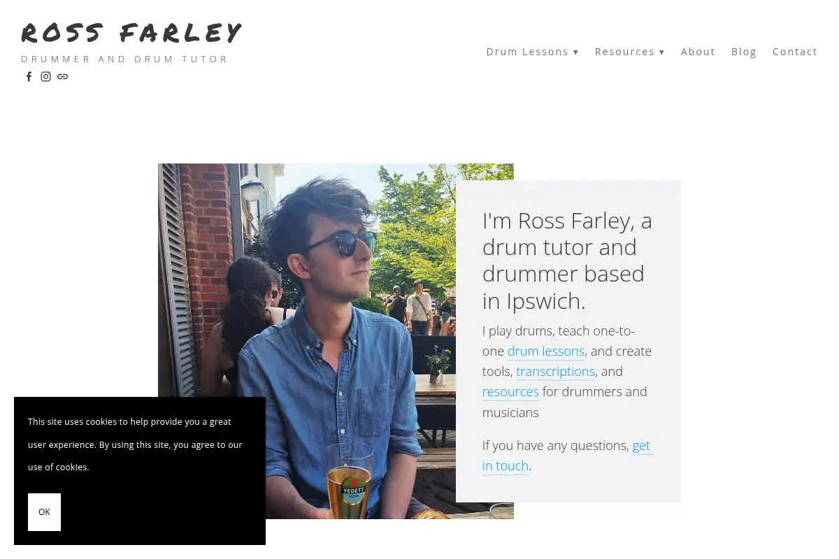 Ross Farley | Drummer and Drum Tutor in Ipswich