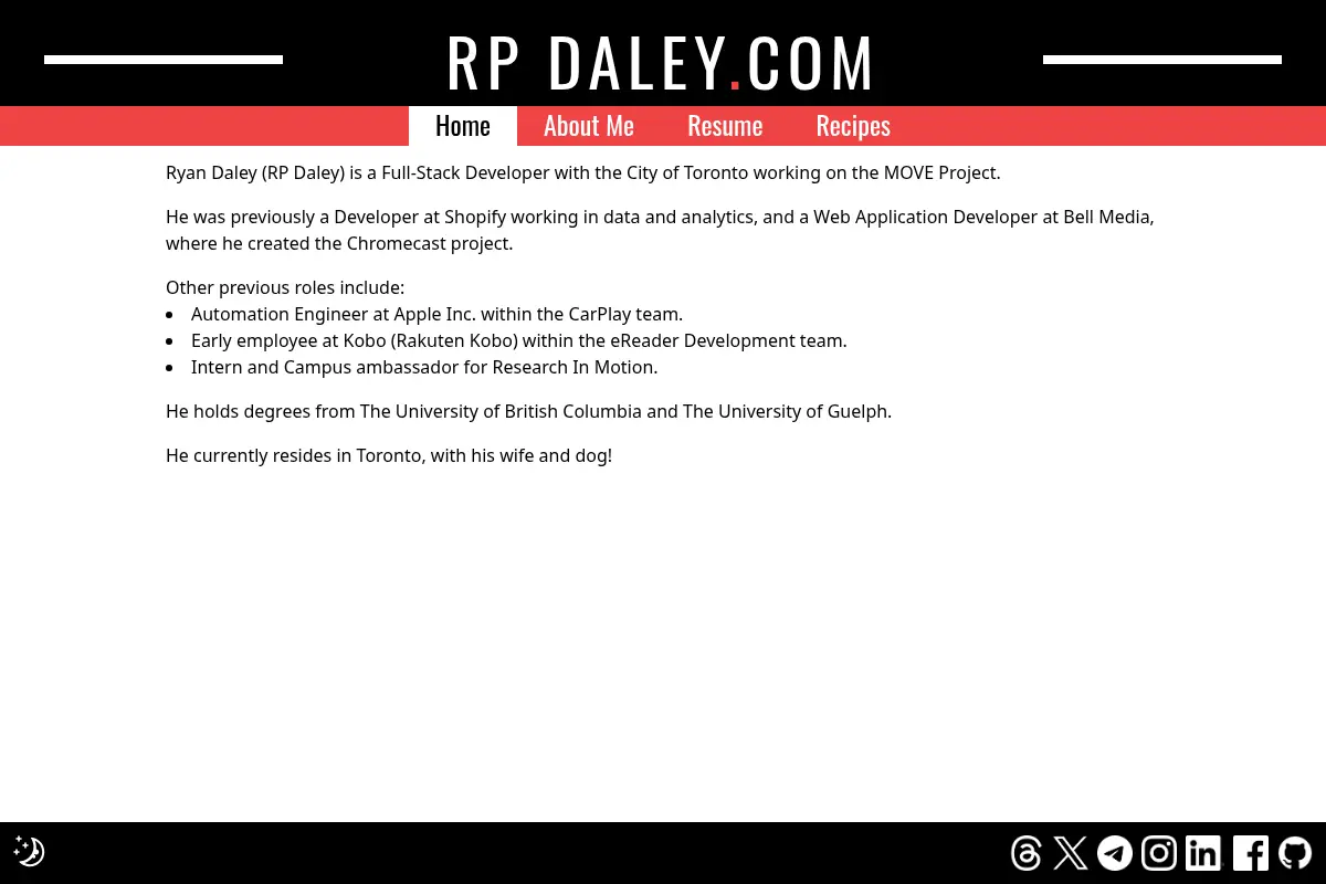 RP Daley - Developer Portfolio