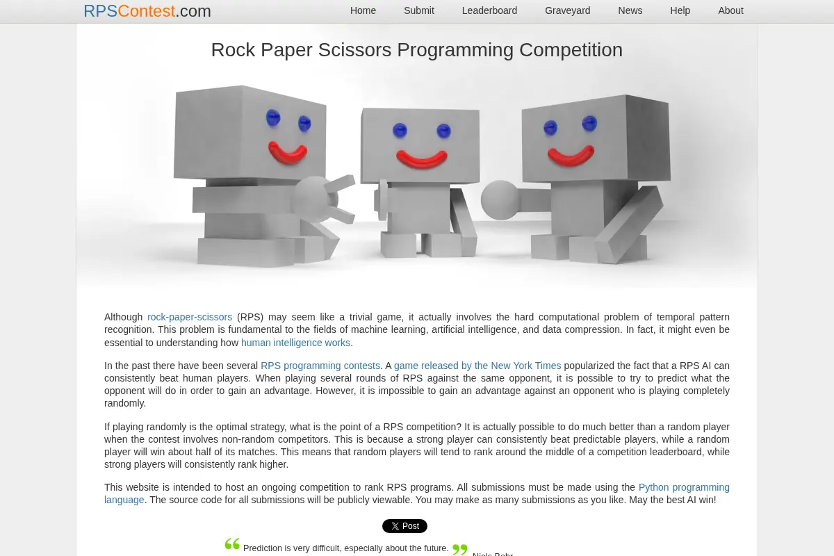 Rock Paper Scissors Programming Competition