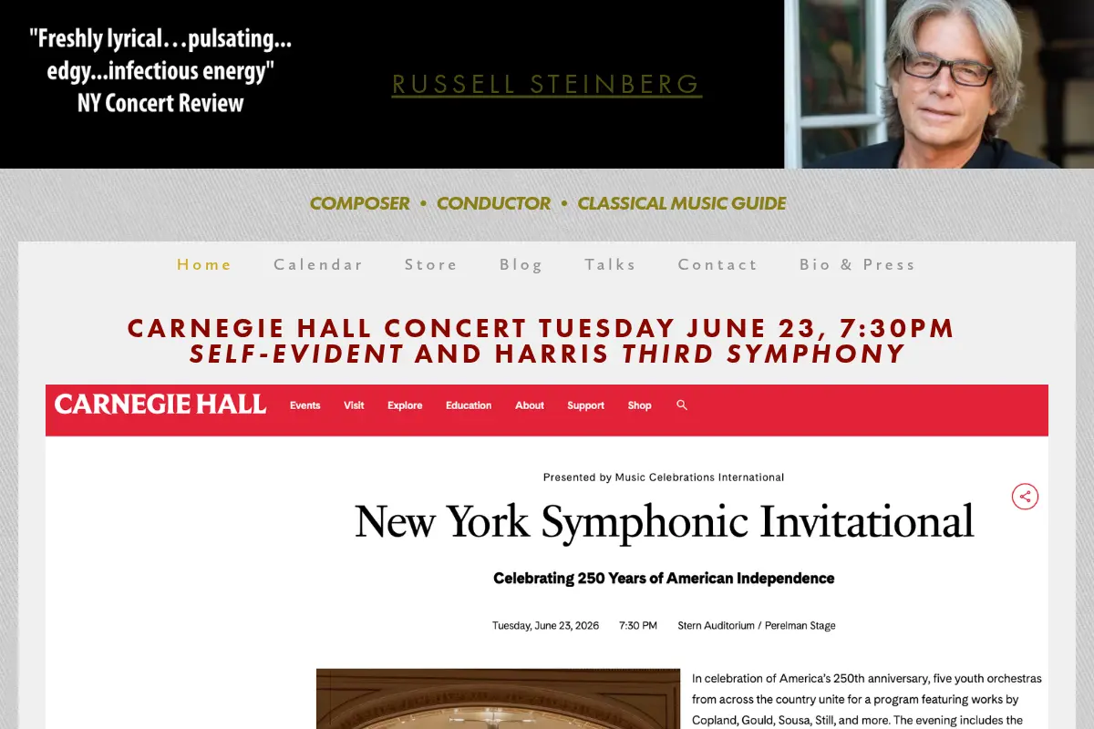 Russell Steinberg Composer, Conductor, Speaker
