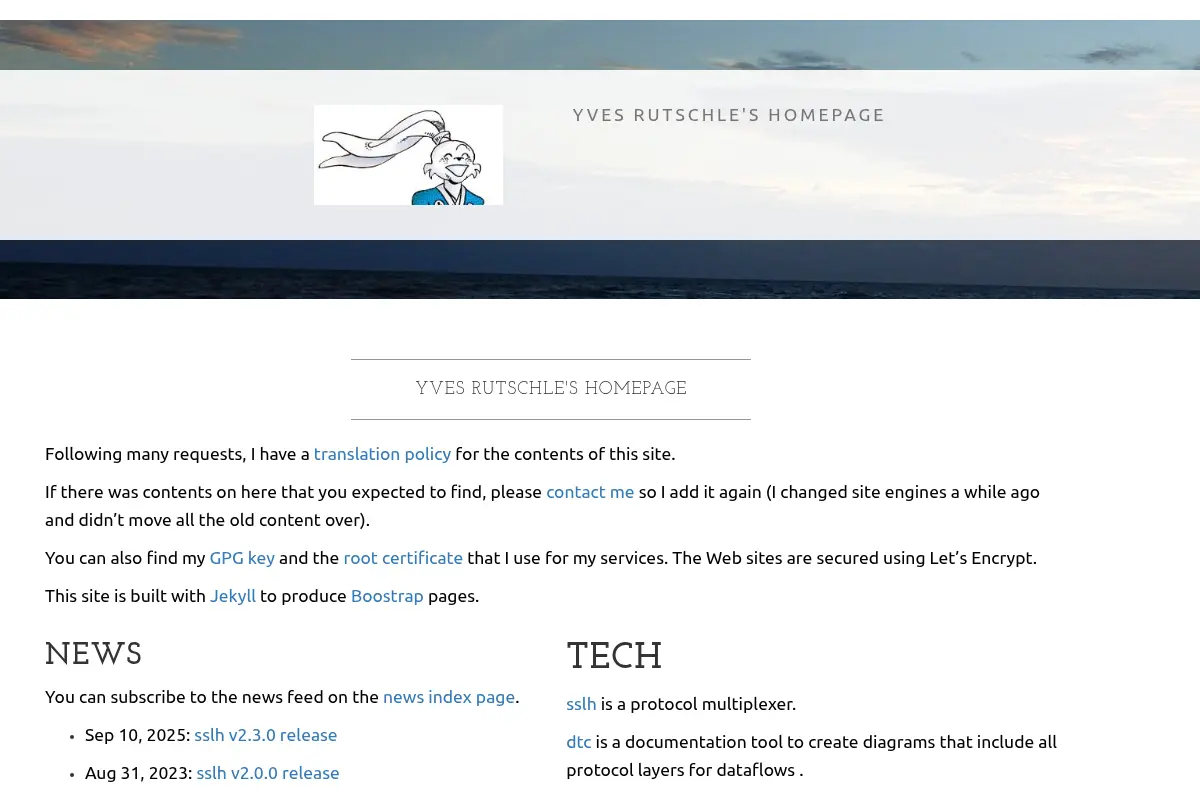 Yves Rutschle's Homepage
