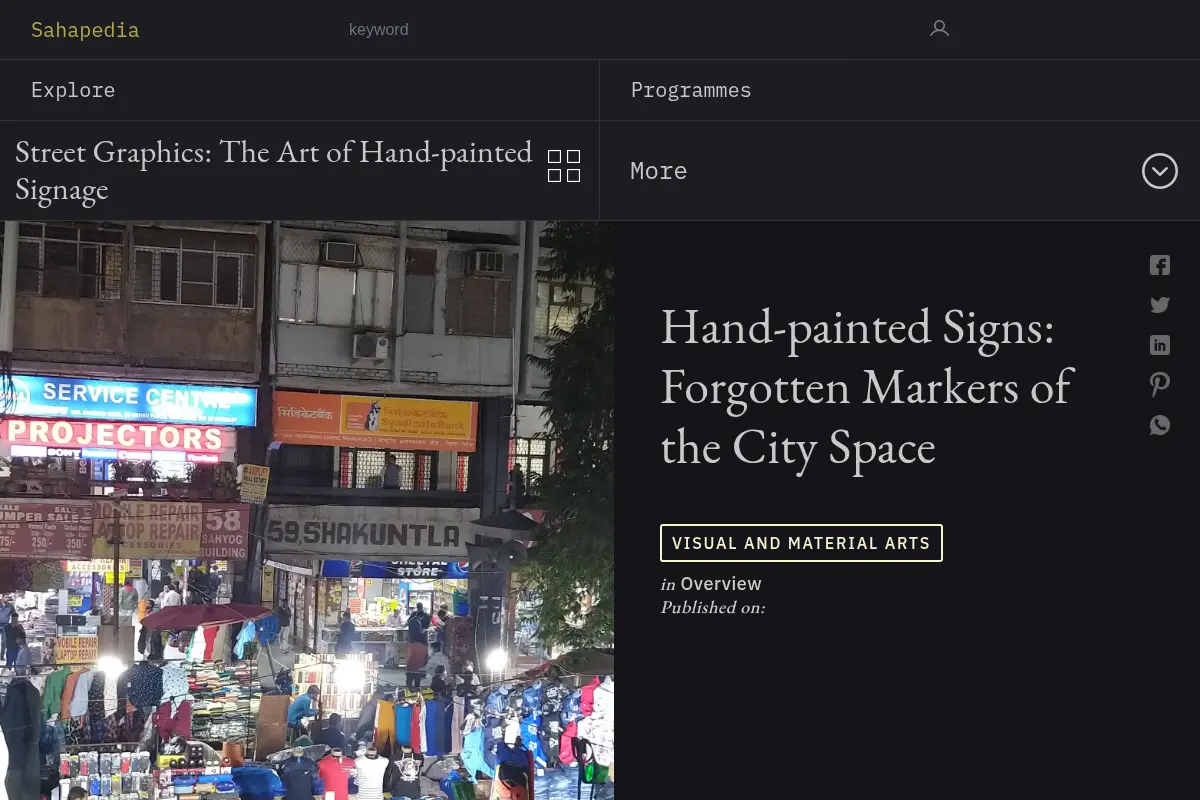 Hand-painted Signs: Forgotten Markers of the City Space