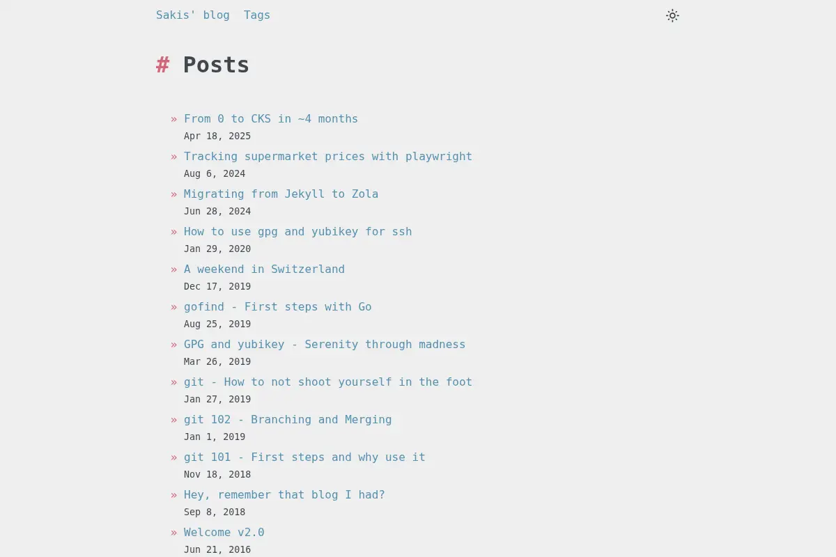 Sakis' blog