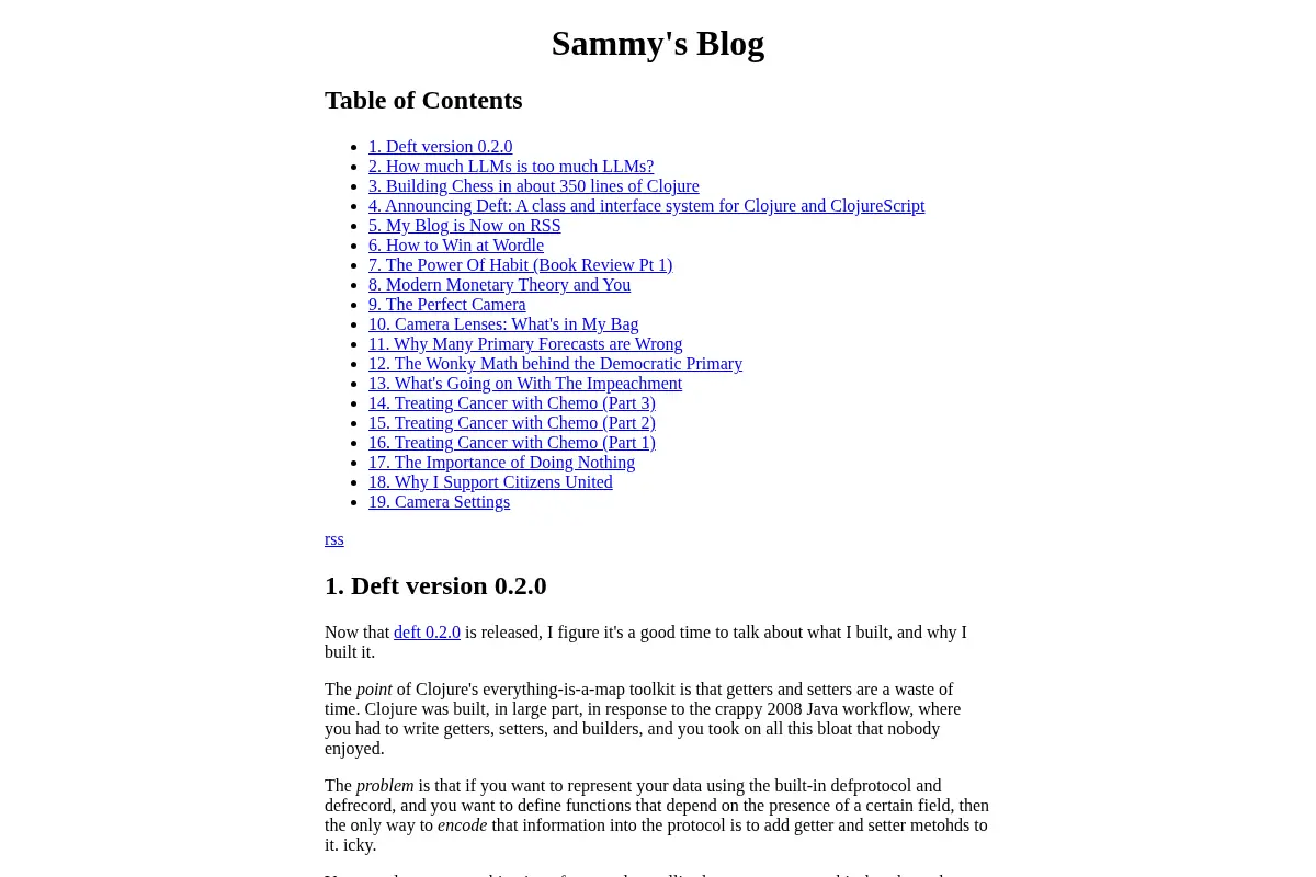 Sammy's Blog