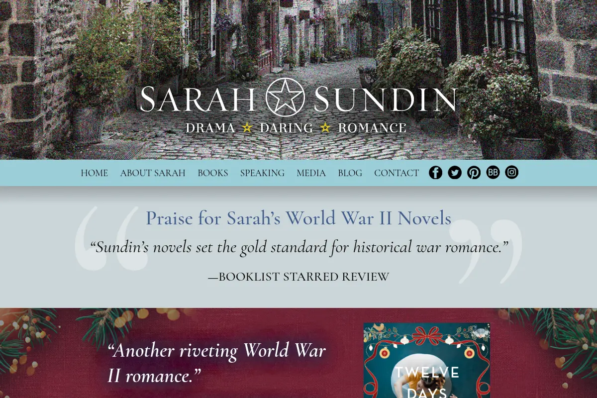 Sarah Sundin - WWII Author