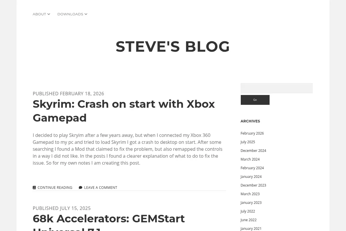 Steve's Blog