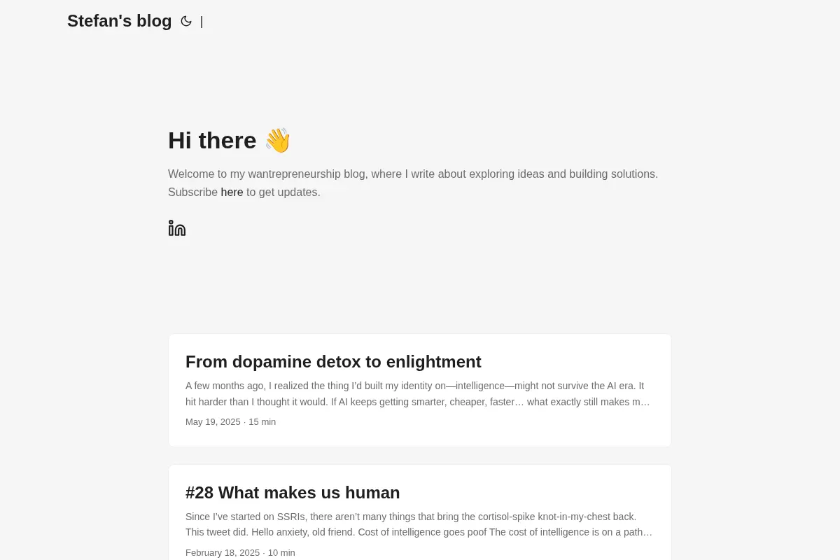 Stefan's blog