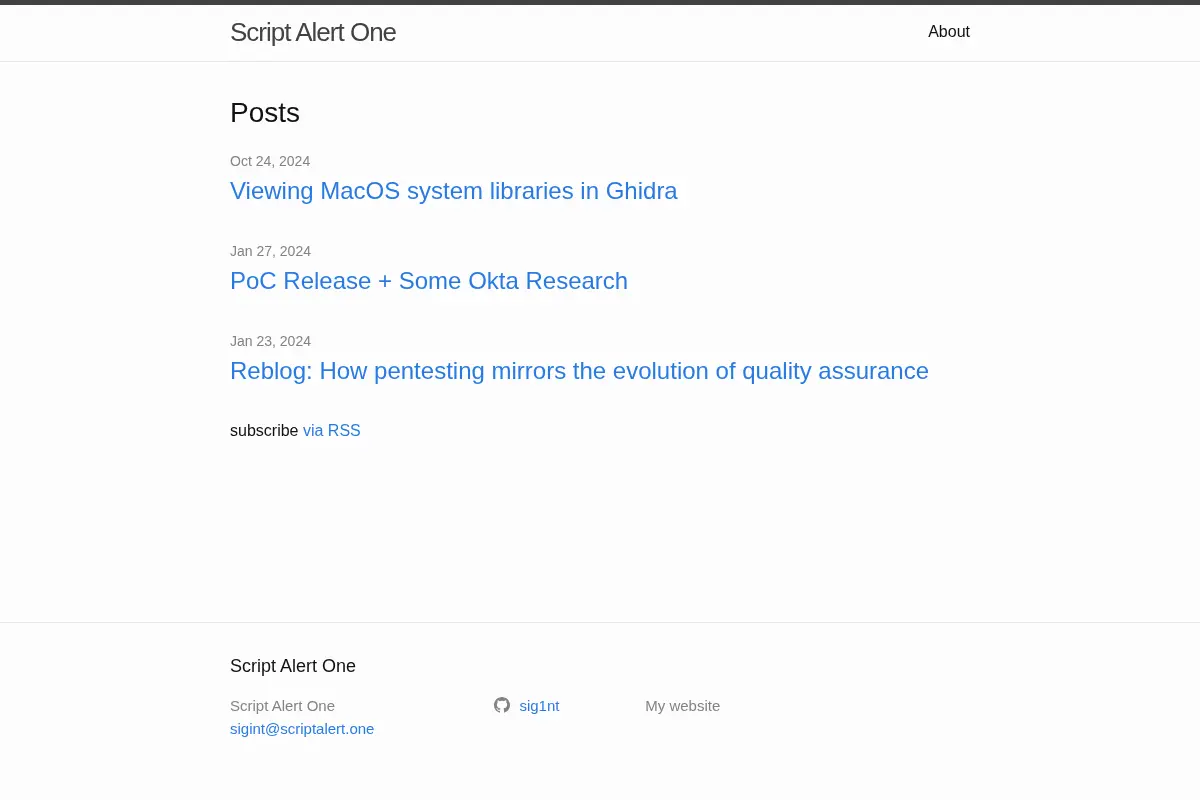Script Alert One
