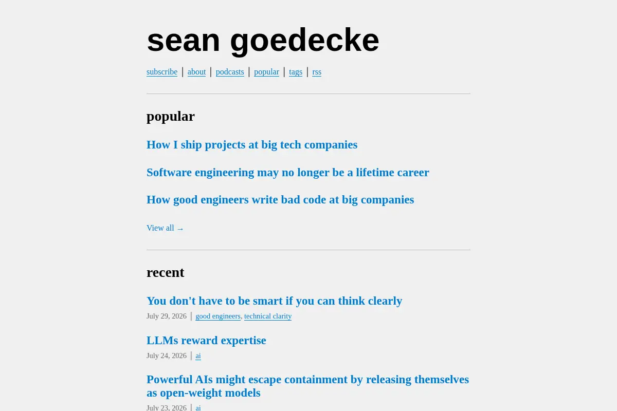 Sean Goedecke - All Posts