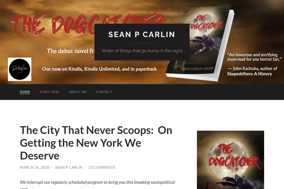 Sean P Carlin — Writer of things that go bump in the night
