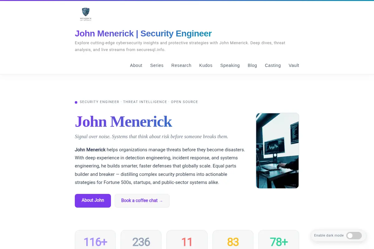 John Menerick | Security Engineer
