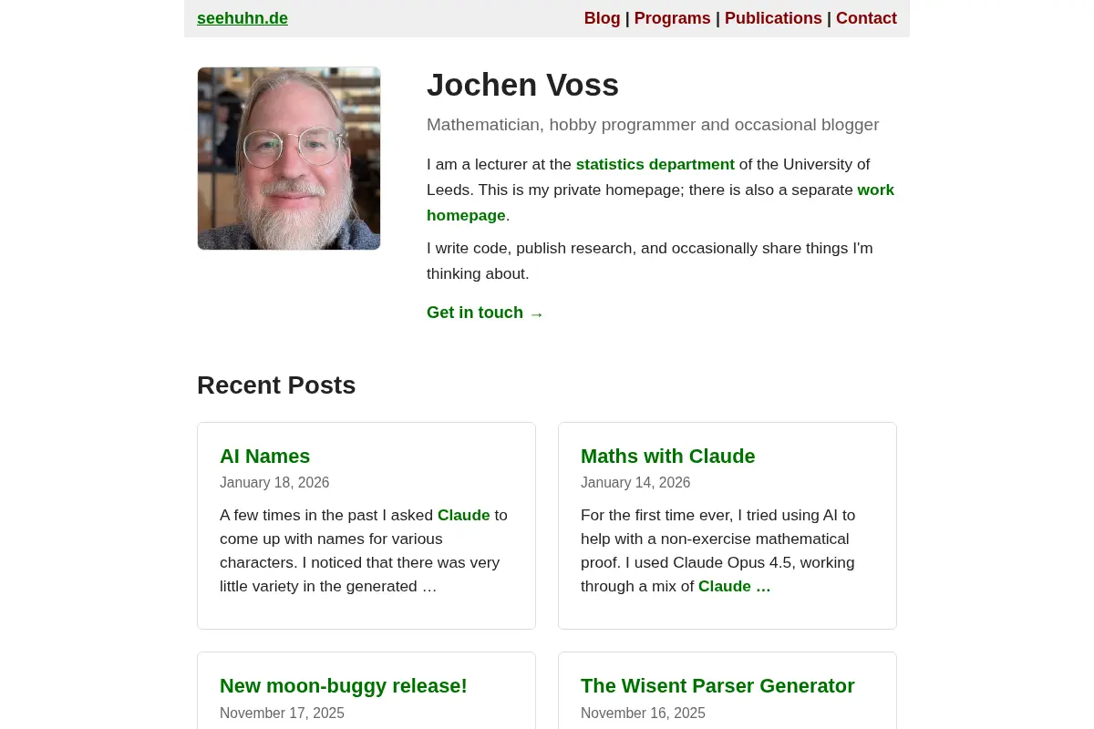 Jochen Voss's Homepage