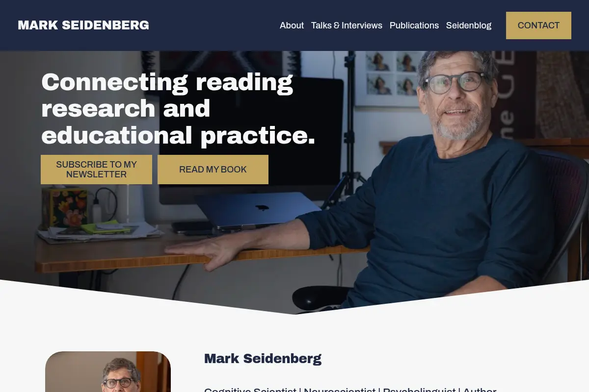 Mark Seidenberg - Psycholinguist Focused on Reading & Learning