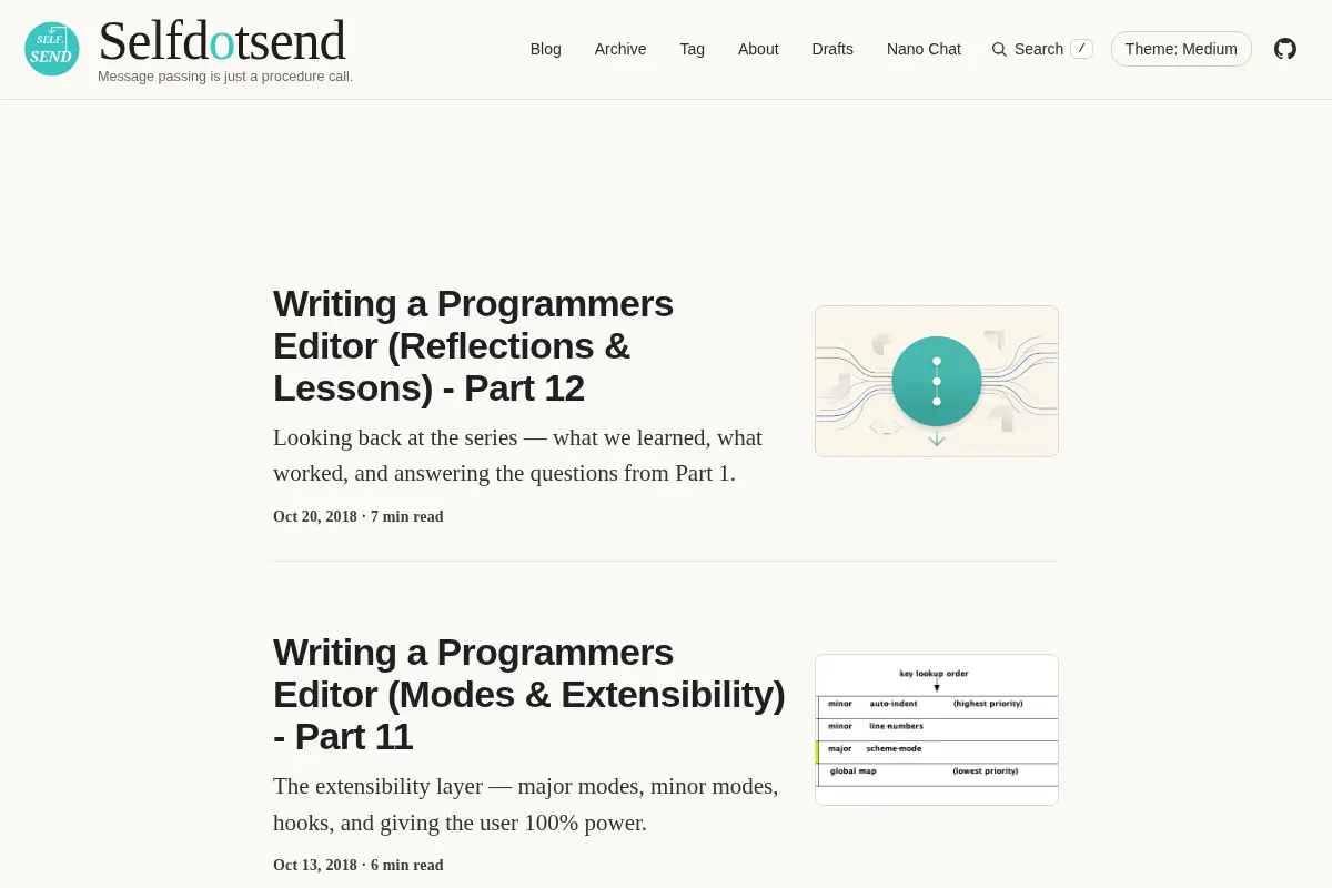 Self dot send - Computing Blog