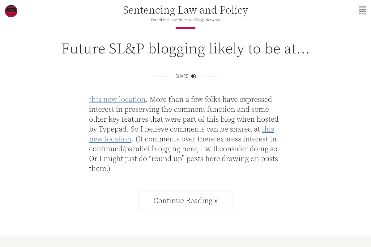 Sentencing Law and Policy
