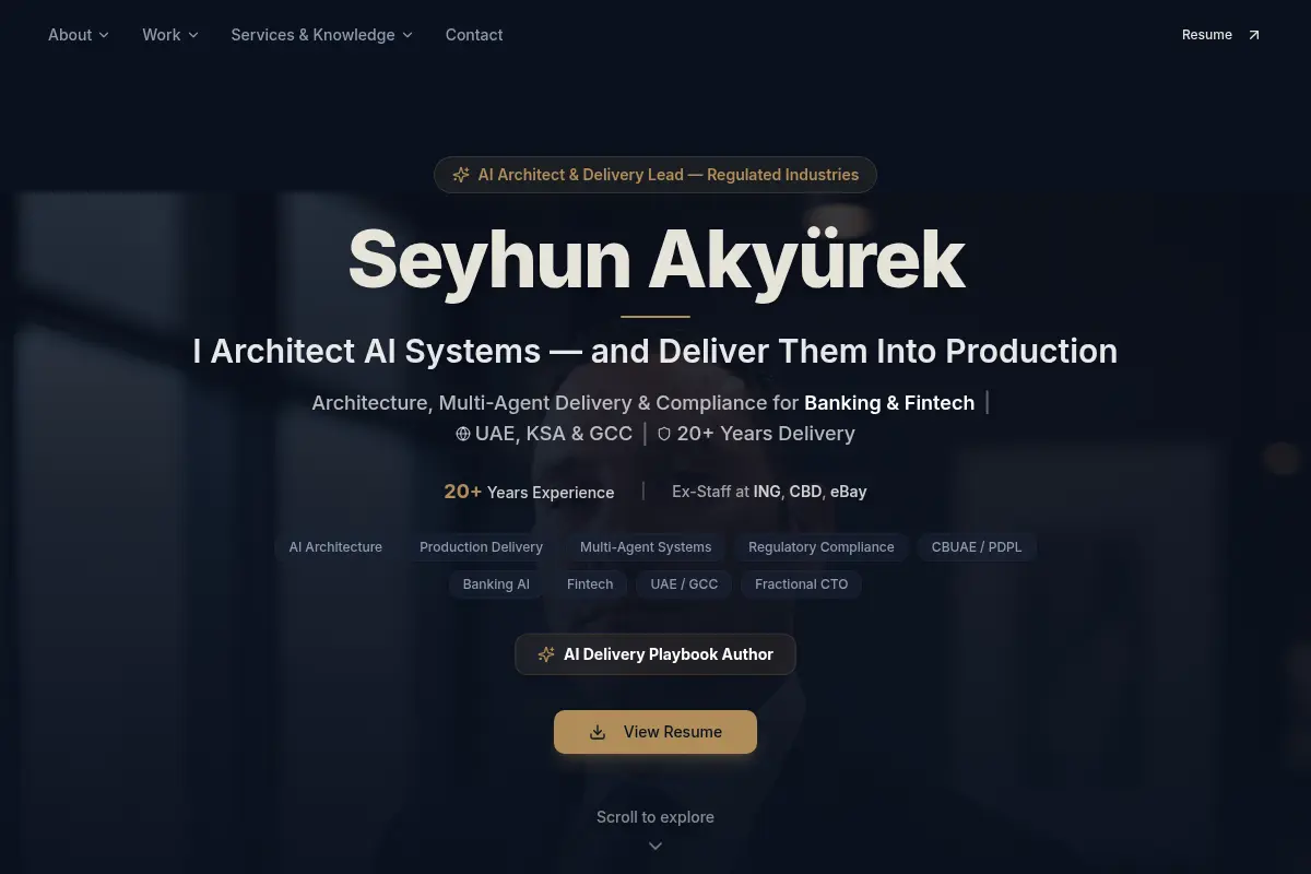 AI Architect & Delivery Lead