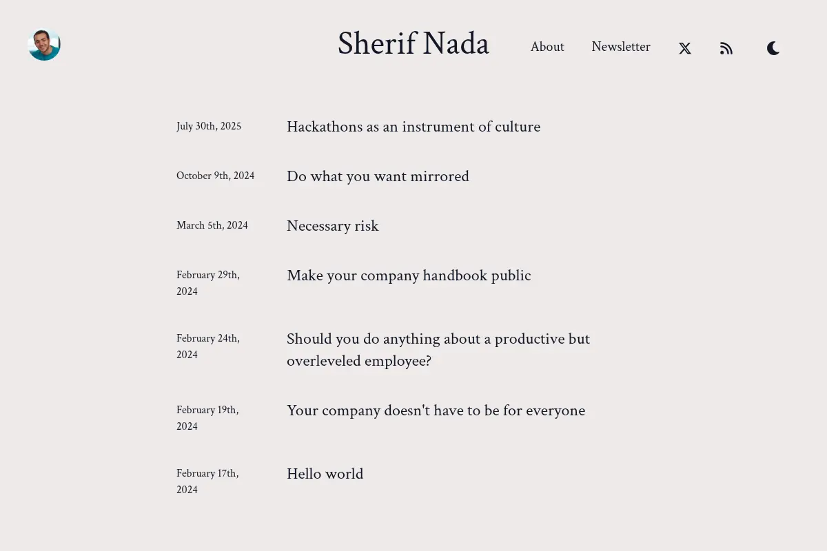 Sherif's blog