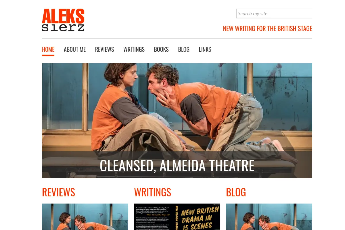 Aleks Sierz - New Writing for the British Stage