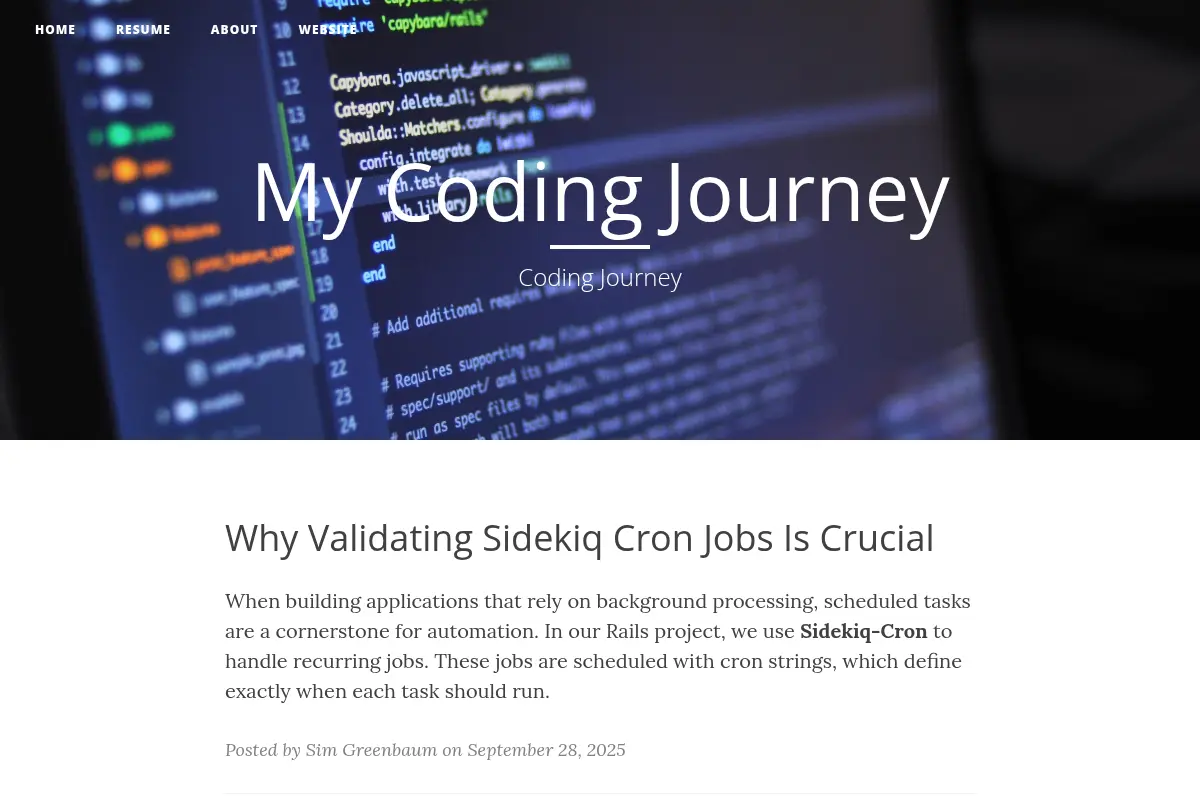 My Coding Journey